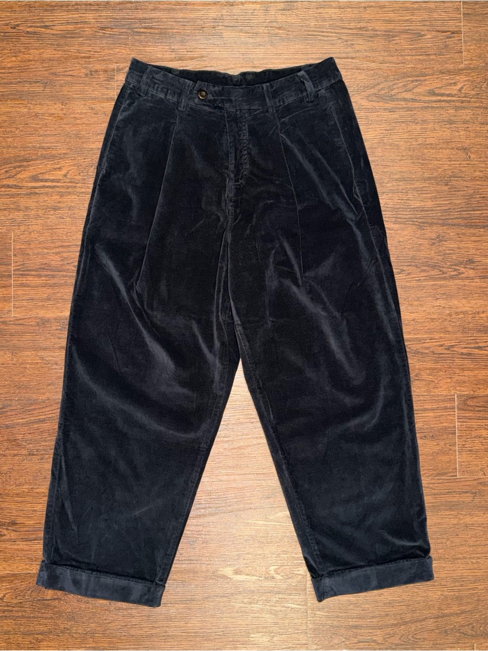 Free People black velvet Tapered pants Womens Boho Chick size 8